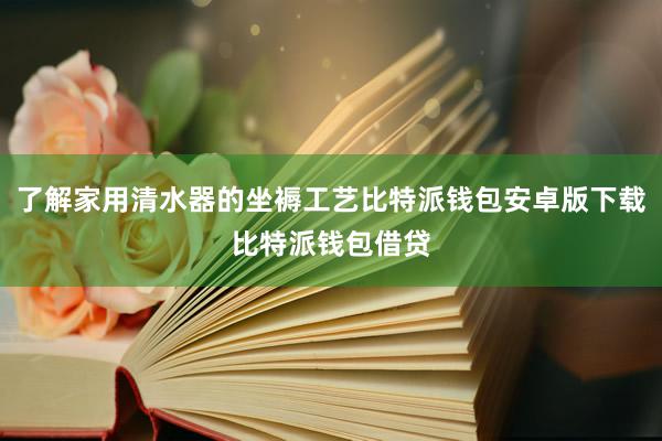 了解家用清水器的坐褥工艺比特派钱包安卓版下载比特派钱包借贷