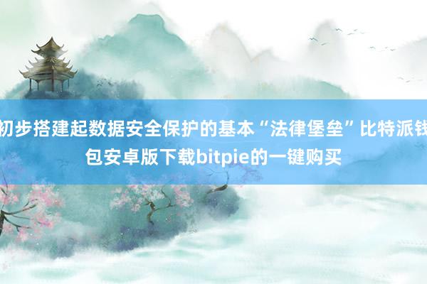 初步搭建起数据安全保护的基本“法律堡垒”比特派钱包安卓版下载bitpie的一键购买