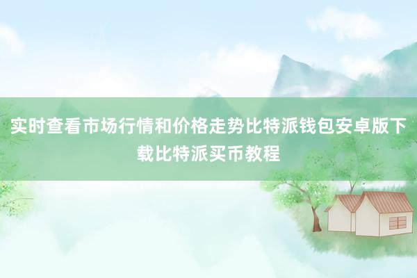 实时查看市场行情和价格走势比特派钱包安卓版下载比特派买币教程