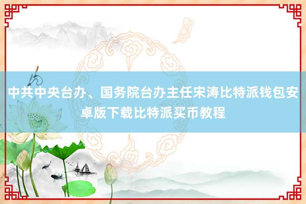 中共中央台办、国务院台办主任宋涛比特派钱包安卓版下载比特派买币教程