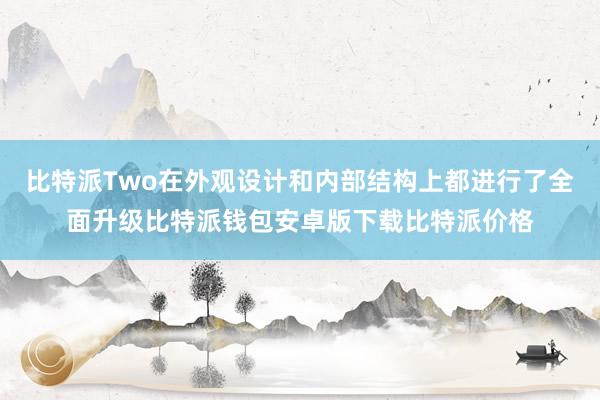 比特派Two在外观设计和内部结构上都进行了全面升级比特派钱包安卓版下载比特派价格