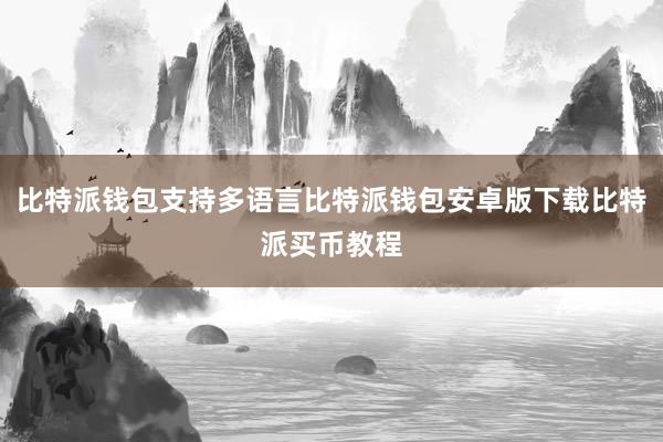 比特派钱包支持多语言比特派钱包安卓版下载比特派买币教程