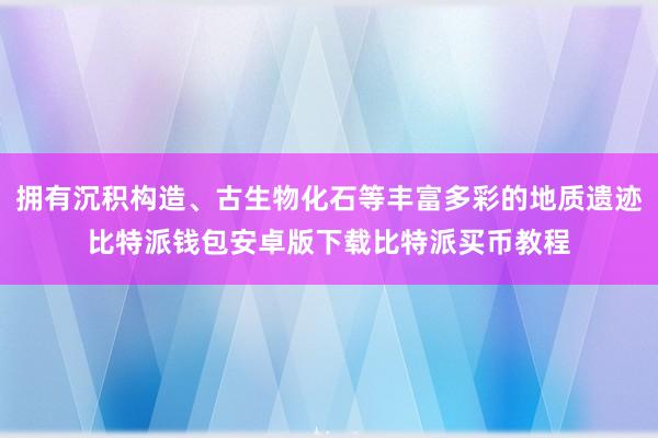 拥有沉积构造、古生物化石等丰富多彩的地质遗迹比特派钱包安卓版下载比特派买币教程