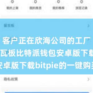 客户正在欣海公司的工厂查验PC瓦板比特派钱包安卓版下载bitpie的一键购买