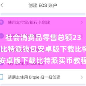 社会消费品零售总额235969亿元比特派钱包安卓版下载比特派买币教程